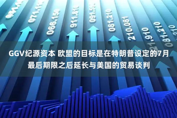 GGV纪源资本 欧盟的目标是在特朗普设定的7月最后期限之后延长与美国的贸易谈判