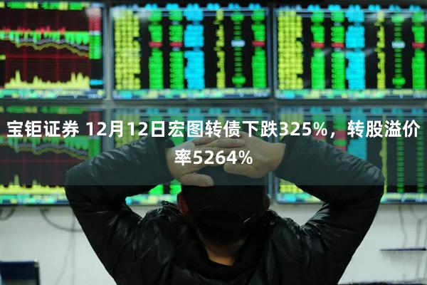 宝钜证券 12月12日宏图转债下跌325%，转股溢价率5264%